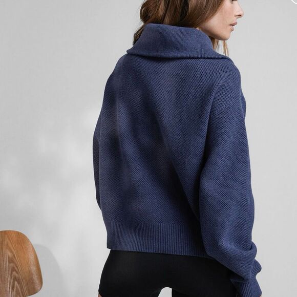 Lunya Cottonsilk Collared Half Zip XL - Picture 2 of 9